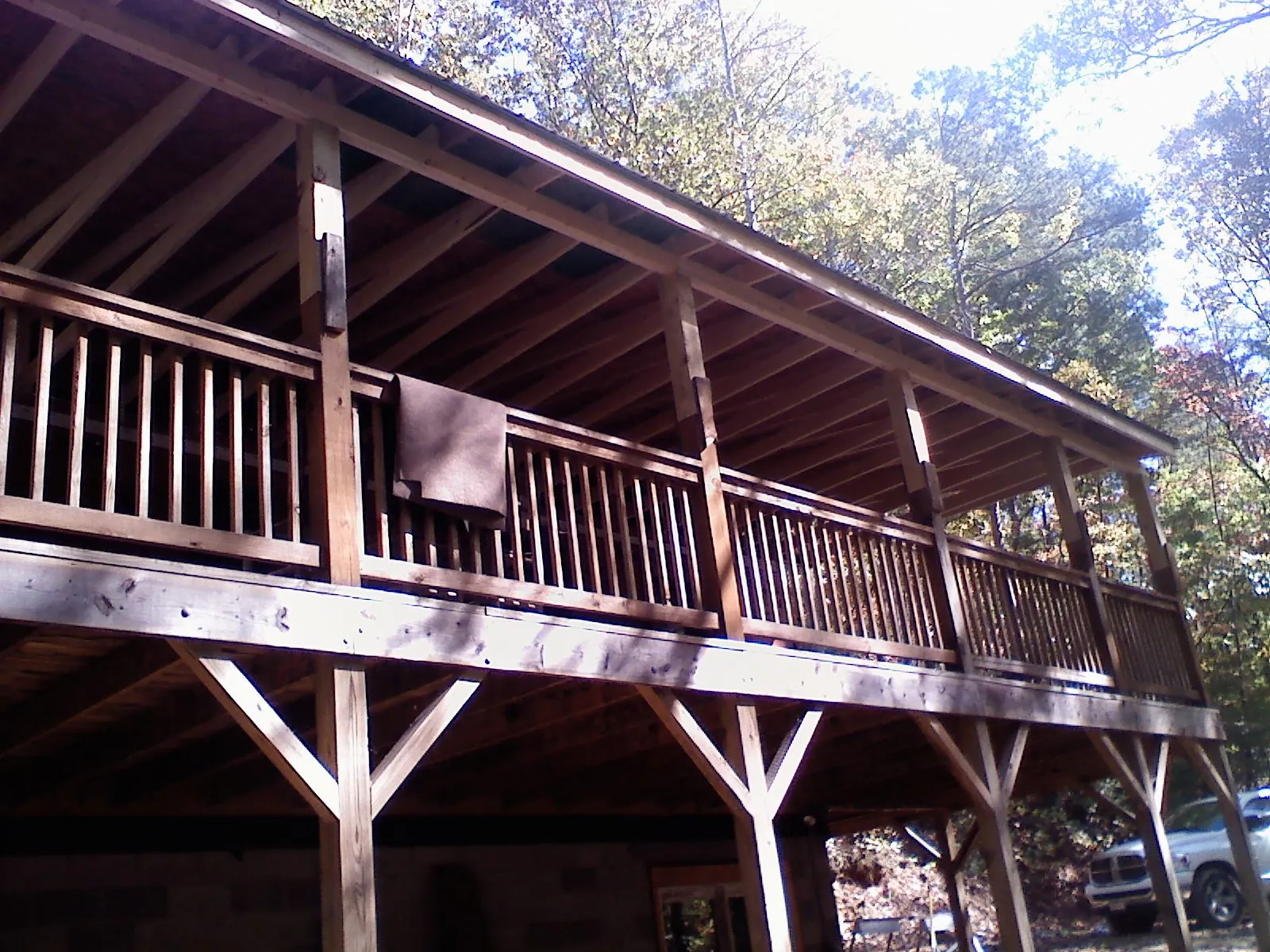 Timber framing under a new elevated porch and deck — Roof Leak Repair in Homerville by Roofing Brothers